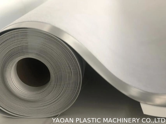 Hohe Polymer-Verbundwasserdichtungs-Roll-Dachmaterial Extrusionslinie HDPE / PVC / TPO Geomembran-Blattproduktion
